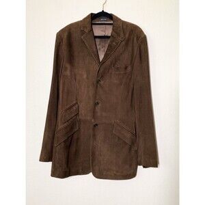Vintage Polo Ralph Lauren Suede Blazer Jacket Men's Medium Brown Sportscoat